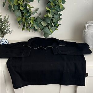 Black Half-Zip Sweater